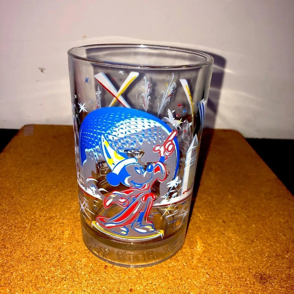 Walt Disney World Remember The Magic Glass Tumbler 5x3” No Chips Mickey  Mouse - Picture 1 of 5